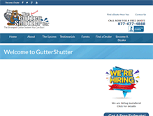 Tablet Screenshot of guttershutter.com